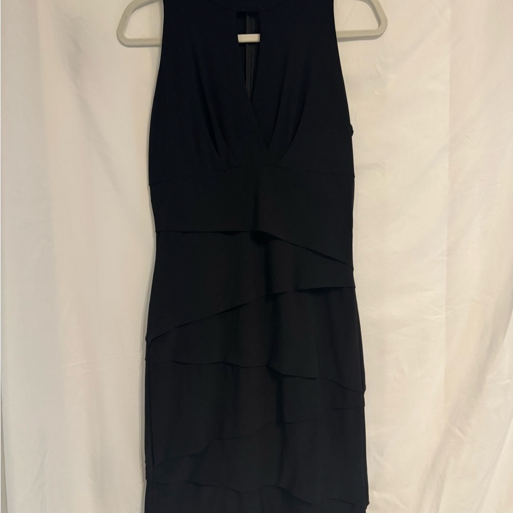 White House/Black Market Instantly Slimming Halter Neck Layered Dress